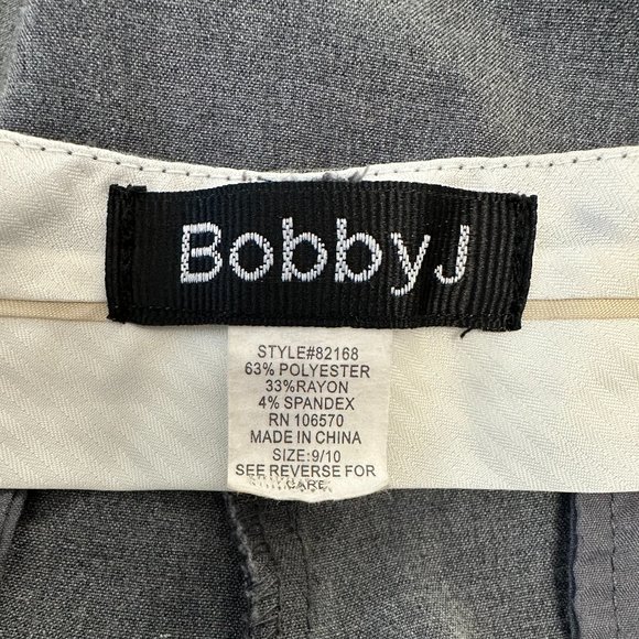 Bobby J Women/Junior Dress Pants Gray Size 9/10 with Pockets, Pre-owned - Picture 2 of 5